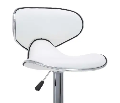 Bāra Krēsli, 2 Gab., Balta Mākslīgā Āda Vidaxl