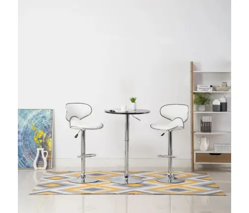 Bāra Krēsli, 2 Gab., Balta Mākslīgā Āda Vidaxl