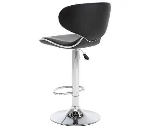 Baro Taburetės, 2 Vnt., Juodos Spalvos, Dirbtinė Oda