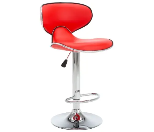 Bāra Krēsli, 2 Gab., Sarkana Mākslīgā Āda Vidaxl