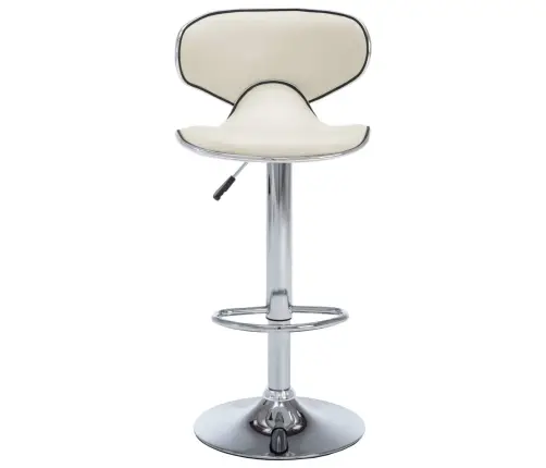 Bāra Krēsli, 2 Gab., Krēmkrāsas Mākslīgā Āda Vidaxl