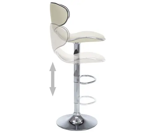 Bāra Krēsli, 2 Gab., Krēmkrāsas Mākslīgā Āda Vidaxl