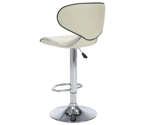 Bāra Krēsli, 2 Gab., Krēmkrāsas Mākslīgā Āda Vidaxl