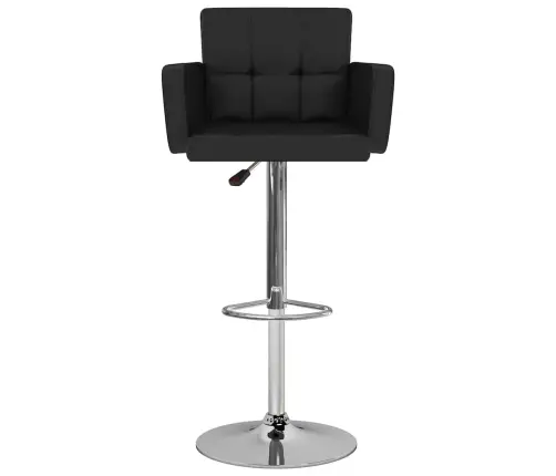 Bāra Krēsli, 2 Gab., Melna Mākslīgā Āda Vidaxl