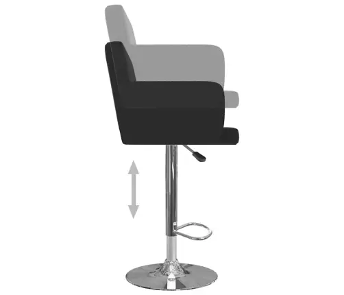 Bāra Krēsli, 2 Gab., Melna Mākslīgā Āda Vidaxl