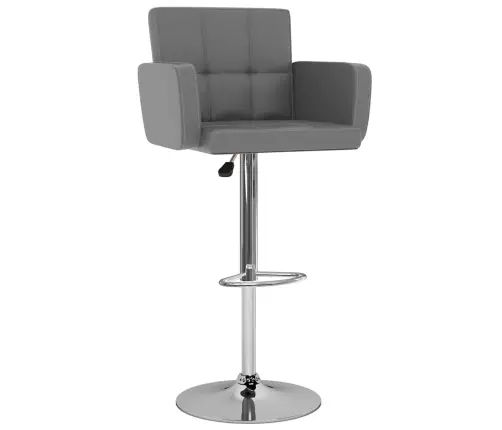 Bāra Krēsli, 2 Gab., Pelēka Mākslīgā Āda Vidaxl