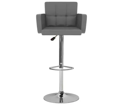 Bāra Krēsli, 2 Gab., Pelēka Mākslīgā Āda Vidaxl