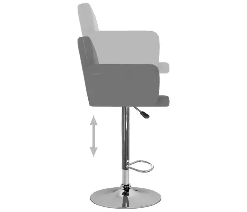 Bāra Krēsli, 2 Gab., Pelēka Mākslīgā Āda Vidaxl