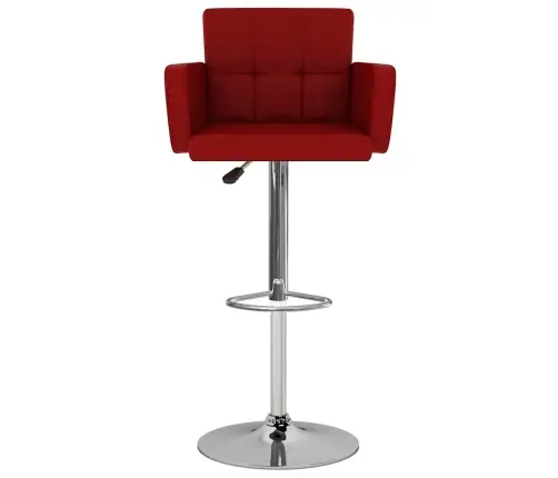 Bāra Krēsli, 2 Gab., Vīnsarkana Mākslīgā Āda Vidaxl