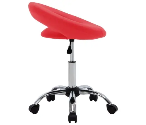 Ratastega Töötool, Punane, Kunstnahk