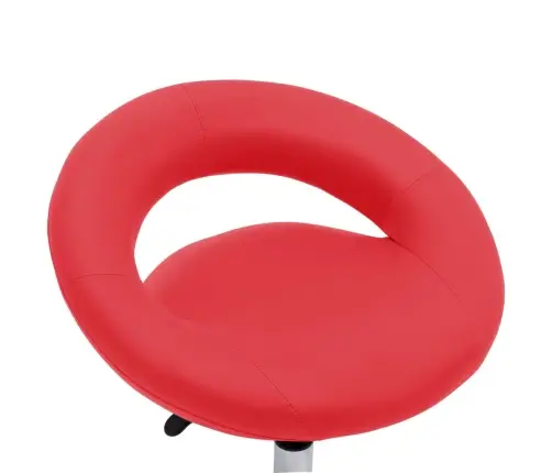 Ratastega Töötool, Punane, Kunstnahk