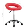 Ratastega Töötool, Punane, Kunstnahk