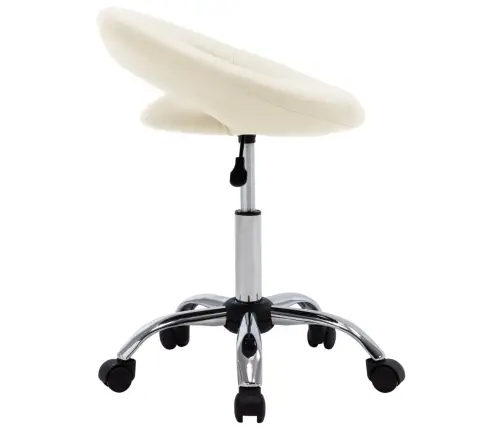 Darbinė Kėdė Su Ratukais, Kreminės Spalvos, Dirbtinė Oda