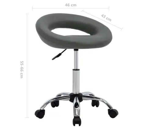 Ratastega Töötool, Hall, Kunstnahk