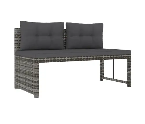 4-Daļīgs Dārza Mēbeļu Komplekts, Pelēka Pe Rotangpalma Vidaxl