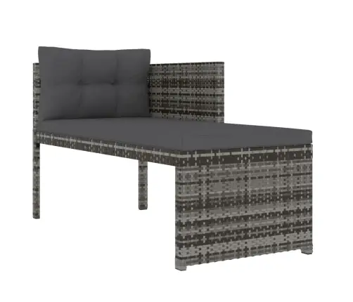 4-Daļīgs Dārza Mēbeļu Komplekts, Pelēka Pe Rotangpalma Vidaxl