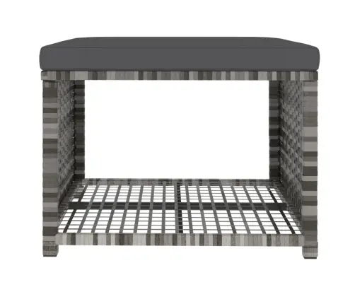 4-Daļīgs Dārza Mēbeļu Komplekts, Pelēka Pe Rotangpalma Vidaxl