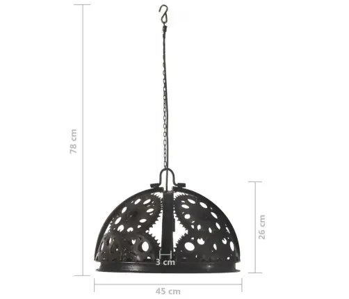 Tööstuslik Laelamp Rattaketi Disainiga, 45 cm E27