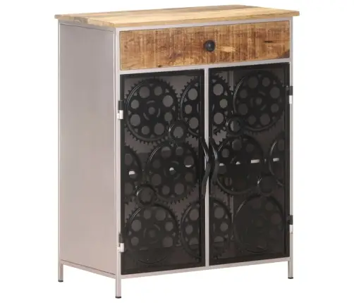 Kumode, 60X35X75 Cm, Neapstrādāts Mango Koks, Dzelzs Vidaxl