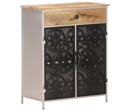 Kumode, 60X35X75 Cm, Neapstrādāts Mango Koks, Dzelzs Vidaxl