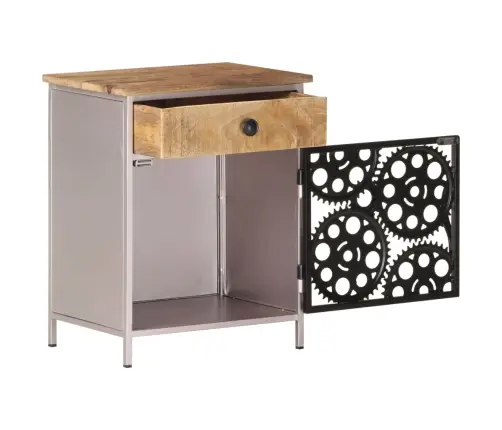 Öökapp, 40 X 30 X 50 cm Töötlemata Mangopuit Öökapp, 40 X 30 X 50 cm Töötlemata Mangopuit