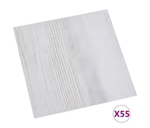 Grīdas Flīzes, 55 Gab., Pašlīmējošas, 5,11 M², Pvc, Pelēkas Vidaxl