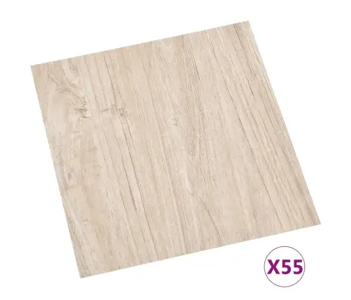 Iseliimuvad Põrandaplaadid 55 Tk, Pvc, 5,11 M², Helepruun