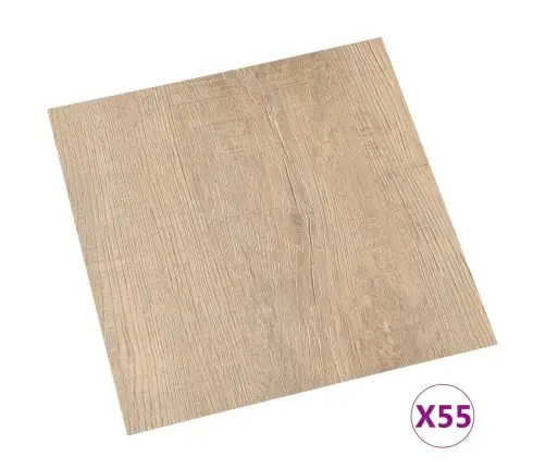 Grindų Plokštės, 55Vnt., Rudos, 5,11M², Pvc, Prilimpančios