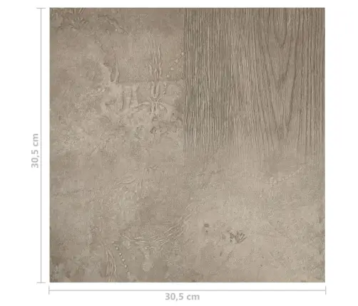 Grīdas Flīzes, 55 Gab., Pašlīmējošas, 5,11 M², Pvc, Pelēkas Vidaxl