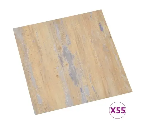 Grīdas Flīzes, 55 Gab., Pašlīmējošas, 5,11 M², Pvc, Brūnas Vidaxl