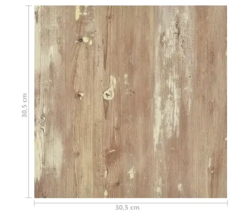 Grīdas Flīzes, 55 Gab., Pašlīmējošas, 5,11 M², Pvc, Brūnas Vidaxl