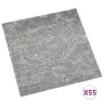 Grīdas Flīzes, 55 Gab., Pašlīmējošas, 5,11 M², Pvc, Pelēkas Vidaxl