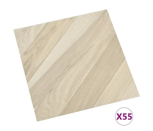 Grīdas Flīzes, 55 Gab., Pašlīmējošas, 5,11 M², Pvc, Bēšas Vidaxl