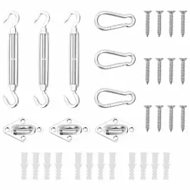 9-Daļīgs Saulessarga Stiprinājumu Komplekts, Nerūsējošs Tērauds Vidaxl