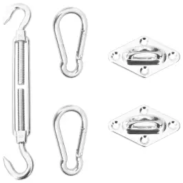 5-Osaline Päikesevarju Paigalduskomplekt, Roostevabast Terasest