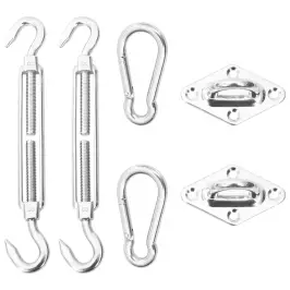 6-Osaline Päikesevarju Paigalduskomplekt, Roostevabast Terasest