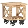 Šoninis Staliukas Su Ratukais, 40X40X42cm Mango Mediena