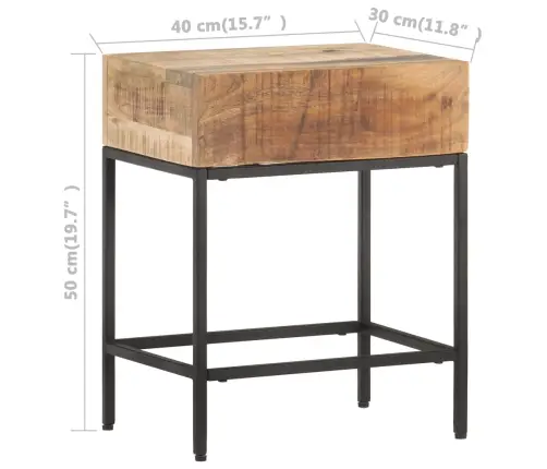 Galdiņš, 40X30X50 Cm, Neapstrādāts Mango Masīvkoks Vidaxl