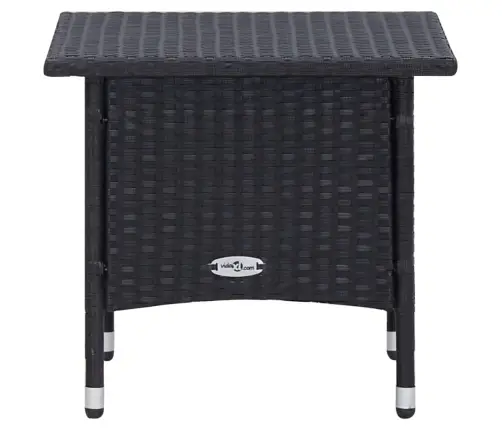 2-Daļīgs Dārza Atpūtas Mēbeļu Komplekts, Pe Rotangpalma, Melns Vidaxl