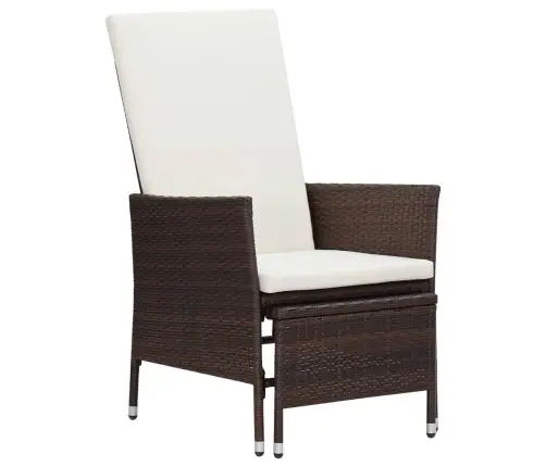 2-Daļīgs Dārza Atpūtas Mēbeļu Komplekts, Brūna Pe Rotangpalma Vidaxl