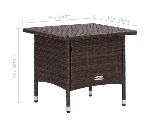 2-Daļīgs Dārza Atpūtas Mēbeļu Komplekts, Brūna Pe Rotangpalma Vidaxl