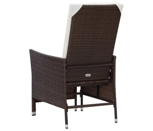 2-Daļīgs Dārza Atpūtas Mēbeļu Komplekts, Brūna Pe Rotangpalma Vidaxl