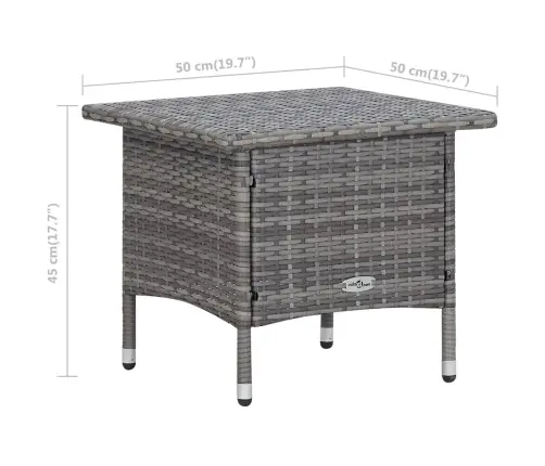 2-Daļīgs Dārza Atpūtas Mēbeļu Komplekts, Pelēka Pe Rotangpalma Vidaxl