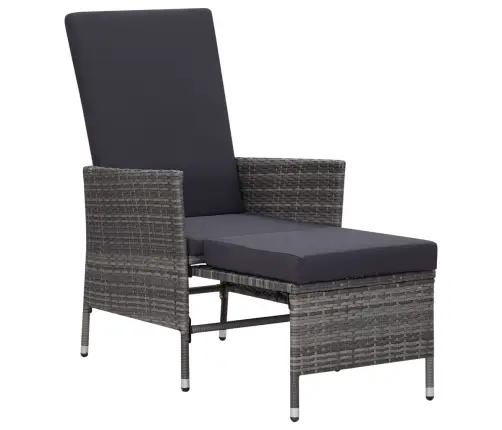 2-Daļīgs Dārza Atpūtas Mēbeļu Komplekts, Pelēka Pe Rotangpalma Vidaxl