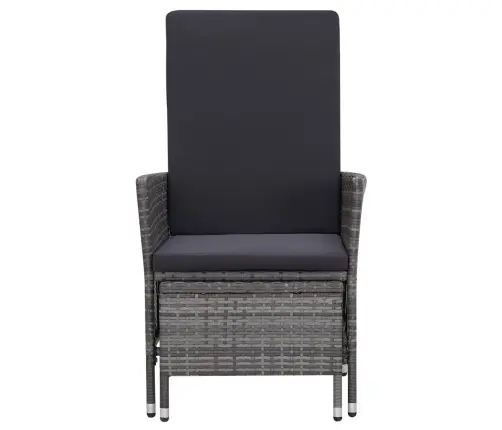 2-Daļīgs Dārza Atpūtas Mēbeļu Komplekts, Pelēka Pe Rotangpalma Vidaxl