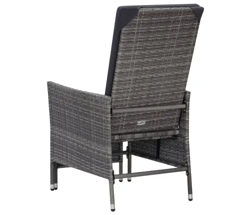 2-Daļīgs Dārza Atpūtas Mēbeļu Komplekts, Pelēka Pe Rotangpalma Vidaxl