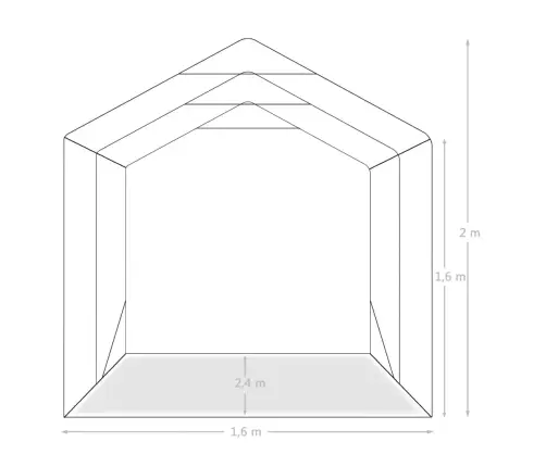 Telk-Garaaž, Pvc 1,6 X 2,4 M Roheline