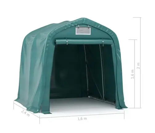 Telk-Garaaž, Pvc 1,6 X 2,4 M Roheline