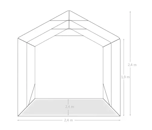 Garāžas Telts, Pvc, 2,4X2,4 M, Zaļa Vidaxl