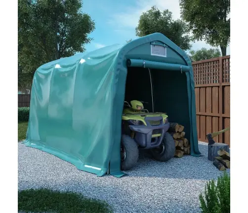 Garažas-Palapinė, Žalios Spalvos, 2,4X3,6M, Pvc (310026+310027)